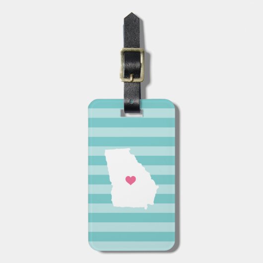 Georgia Heart | ZUHAUSE STAAT Gepäckanhänger (Vorderseite vertikal)