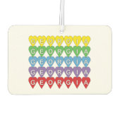 Georgia Herzen Regenbogen Autolufterfrischer (Rückseite)