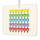 Georgia Herzen Regenbogen Autolufterfrischer (Links)
