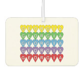 Georgia Herzen Regenbogen Autolufterfrischer (Vorderseite)