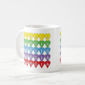 Georgia-Herzmuster-Regenbogen Kaffeetasse (Vorderseite Links)