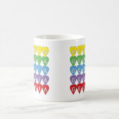 Georgia-Herzmuster-Regenbogen Kaffeetasse (Mittel)