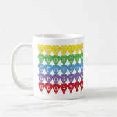 Georgia-Herzmuster-Regenbogen Kaffeetasse (Links)