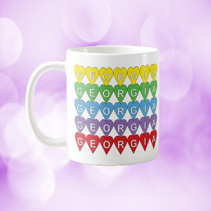 Georgia-Herzmuster-Regenbogen Kaffeetasse