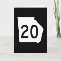 Georgia Highway 20 Schild Ga-20 State Hwy