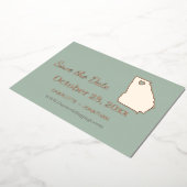 Georgia Hochzeit speichern das Datum Rose Gold Folieneinladung (Gedreht)