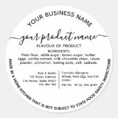 Georgia Hütte Law Food label Aufkleber (Vorderseite)