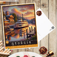 Georgia | Hyper-Realistisches Staat Postkarte