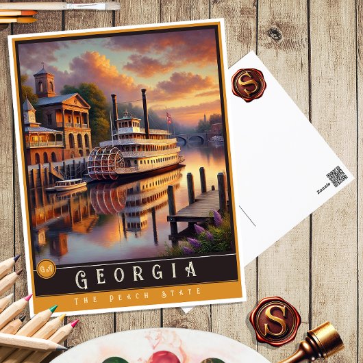 Georgia | Hyper-Realistisches Staat Postkarte