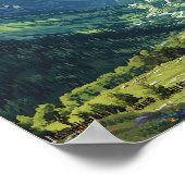 Georgia Illustration Travel Art Vintag Poster (Ecke)