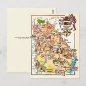 Georgia illustrierte Postkarte (Vorne/Hinten)