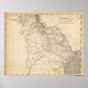 Georgia-Karte durch Arrowsmith Poster