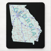 Georgia-Karte Mousepad (Vorne)