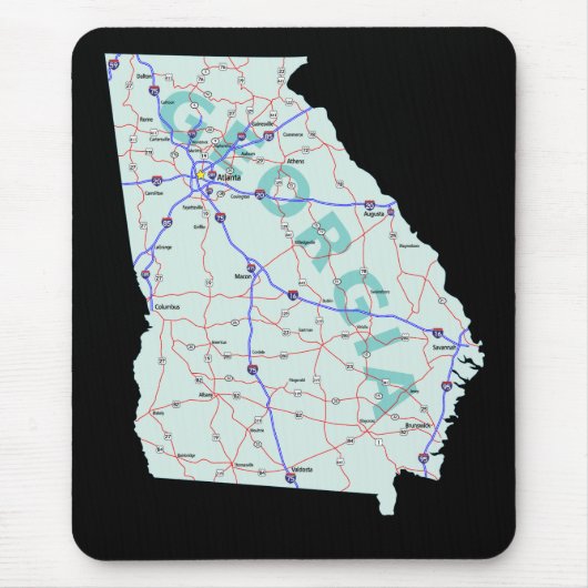 Georgia-Karte Mousepad (Vorne)