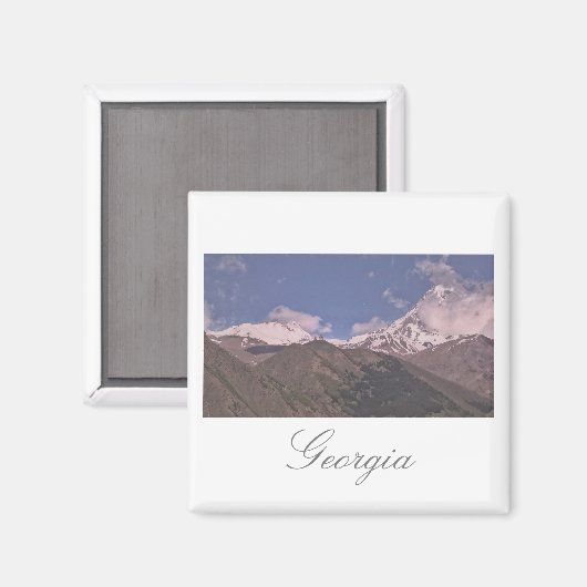 Georgia Kazbegi Architecture Nature Magnet (Vorderseite/Rückseite)