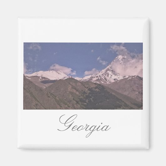 Georgia Kazbegi Architecture Nature Magnet (Vorne)