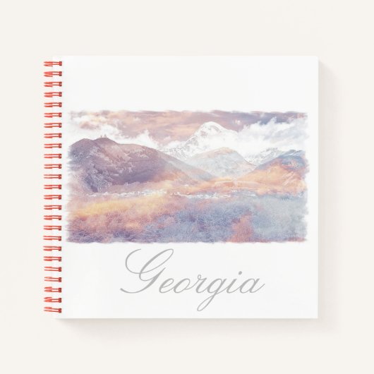 Georgia Kazbegi Architecture Nature Notebook Notizblock (Vorderseite)