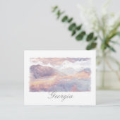 Georgia Kazbegi Architecture Nature Postcard Postkarte (Stehend Vorderseite)