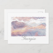 Georgia Kazbegi Architecture Nature Postcard Postkarte (Vorne/Hinten)