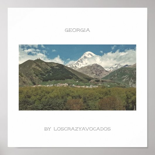 Georgia Kazbegi Architecture Nature Poster (Vorne)