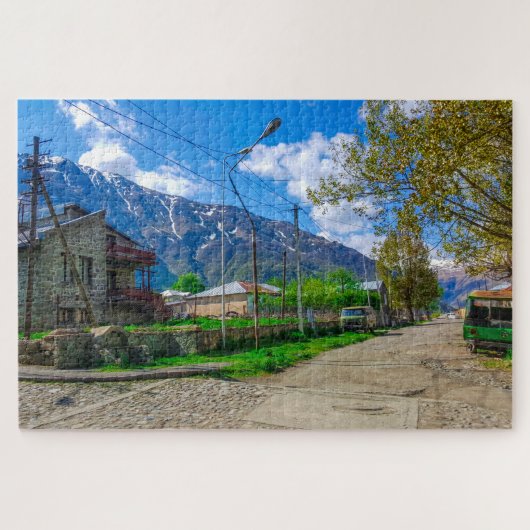 Georgia Kazbegi Stepantsminda Gergeti Nature Puzzle (Horizontal)