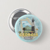 Georgia Leuchtturm-Anstecknadel Button (Vorne & Hinten)
