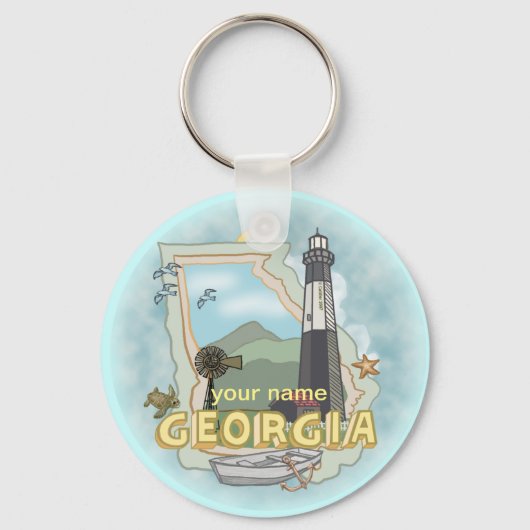 Georgia Leuchtturm-Schlüsselanhänger Schlüsselanhänger (Vorderseite)