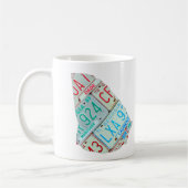 Georgia-Lizenz-Platten-Karten-Tasse Kaffeetasse (Links)