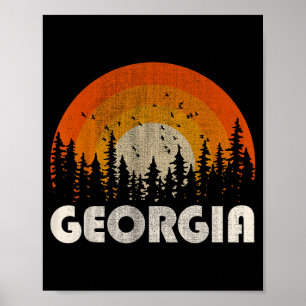 Georgia - lustige Natur Vintage-Wandern 60er 70er Poster