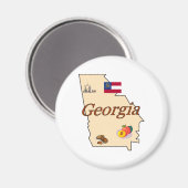 Georgia Magnet (Vorderseite/Rückseite)
