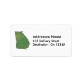 Georgia Map Address Label Adressaufkleber (Vorne)