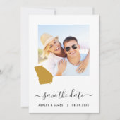 Georgia Map Foto Wedding Save the Date Card (Vorderseite)