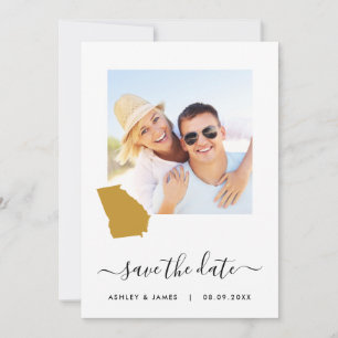 Georgia Map Foto Wedding Save the Date Card