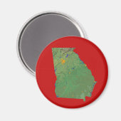 Georgia Map Magnet (Vorderseite/Rückseite)