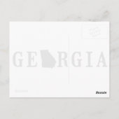 Georgia Map Shaped Letter Staat Word Art Black Postkarte (Rückseite)