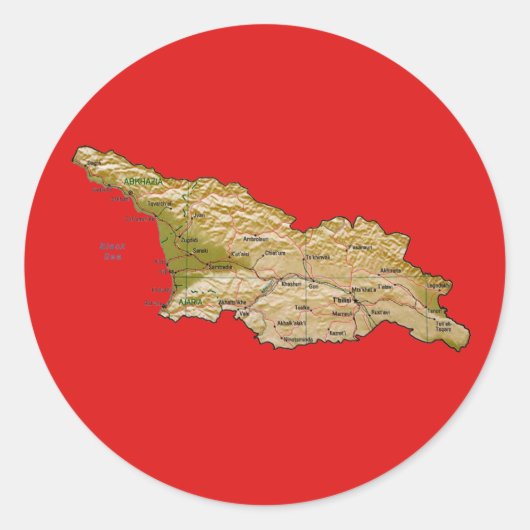 Georgia Map Sticker (Vorderseite)