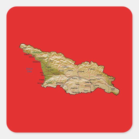 Georgia Map Sticker (Vorderseite)