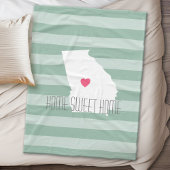 Georgia Map Zuhause Staat Liebe mit benutzerdefini Fleecedecke