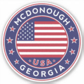 Georgia, McDonough Aufkleber (Vorderseite)