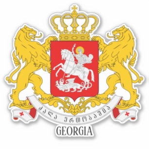 Georgia National Coat of Arms Patriotic Aufkleber