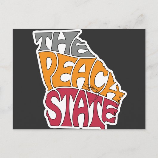 Georgia Nickname Word Art Postkarte (Vorderseite)