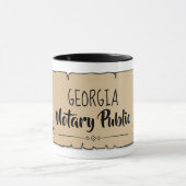 Georgia Notary Public Scroll Feather Quill Tasse (Zentrum)
