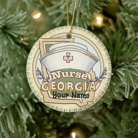 Georgia Nurse Keramik Ornament (Baum)