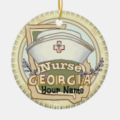 Georgia Nurse Keramik Ornament (Vorne)