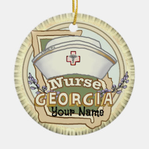 Georgia Nurse Keramik Ornament