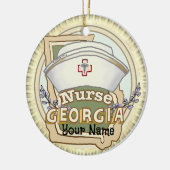 Georgia Nurse Keramik Ornament (Links)