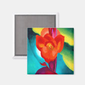 Georgia O Keeffe Red Canna Magnet (Vorderseite/Rückseite)