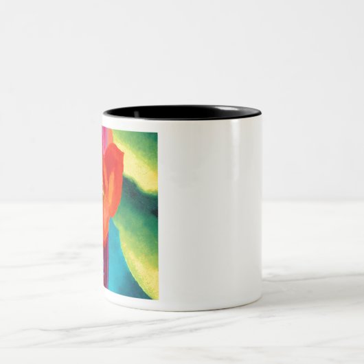 Georgia O Keeffe Red Canna Zweifarbige Tasse (Mittel)