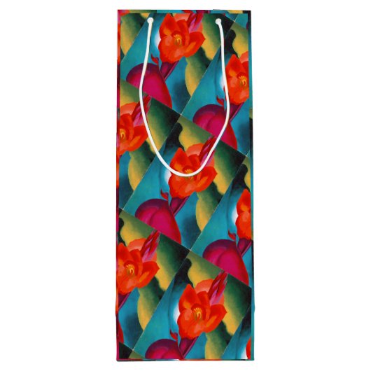 Georgia O'Keefe 1919 Red Canna Geschenktüte Für Weinflaschen (Rückseite)