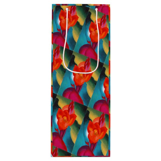 Georgia O'Keefe 1919 Red Canna Geschenktüte Für Weinflaschen (Vorderseite)